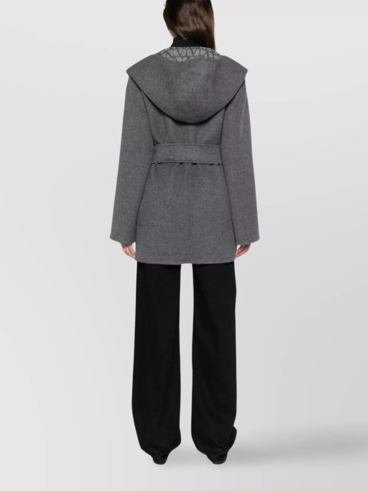 Hooded Coat with Belt Loops and Pockets