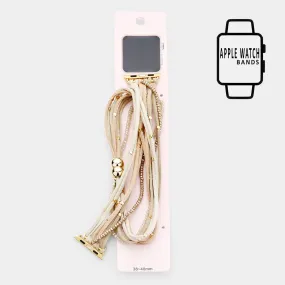 iLLASPARKZ Apple Watch Wrap Bead Suede Leather Band