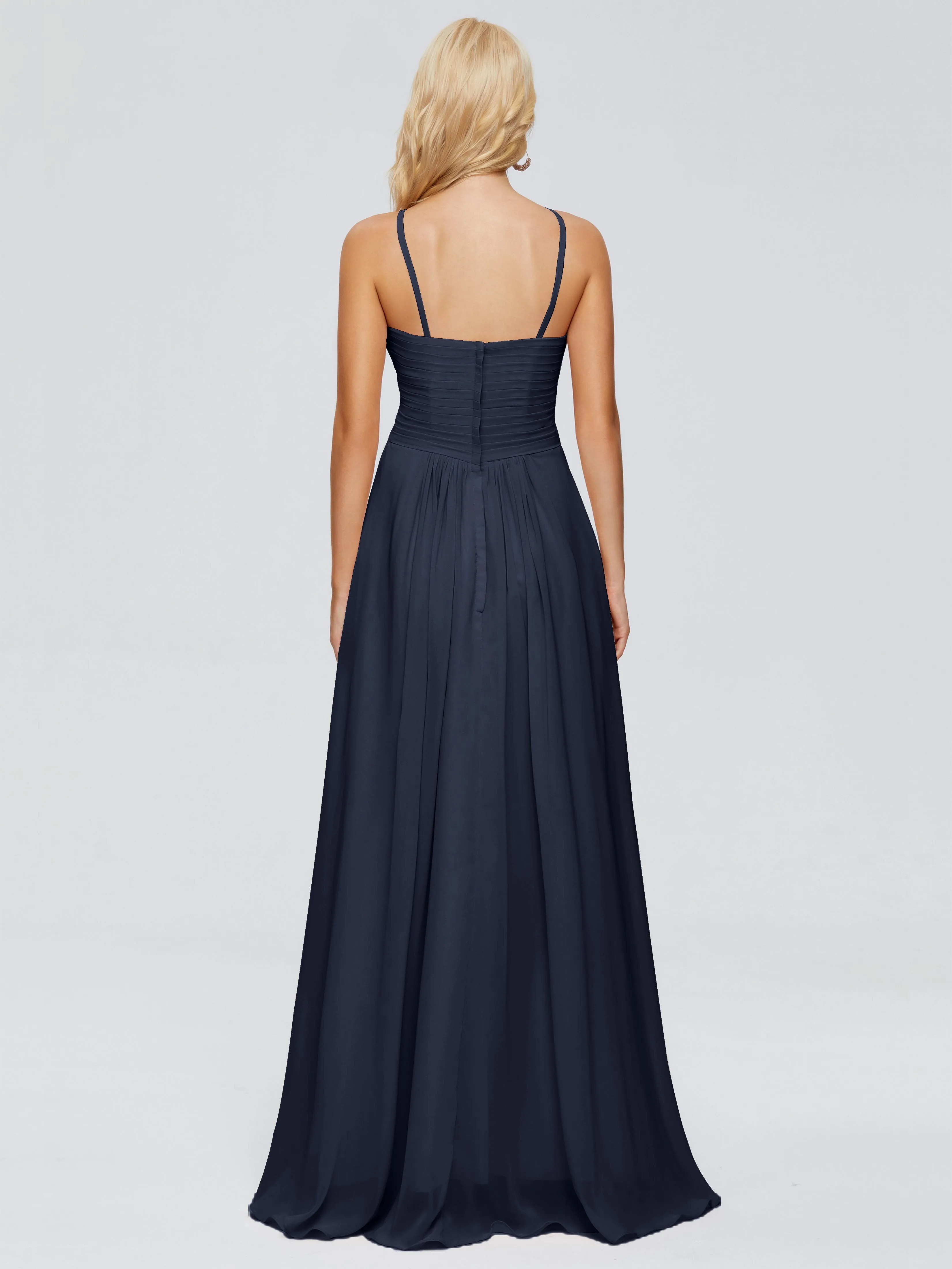 Trapeze Spaghetti Strap Chiffon Bridesmaid Dresses