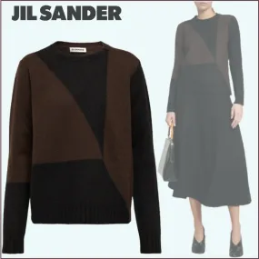 Wool U-Neck Long Sleeves by Jil Sander for Casual Street Style