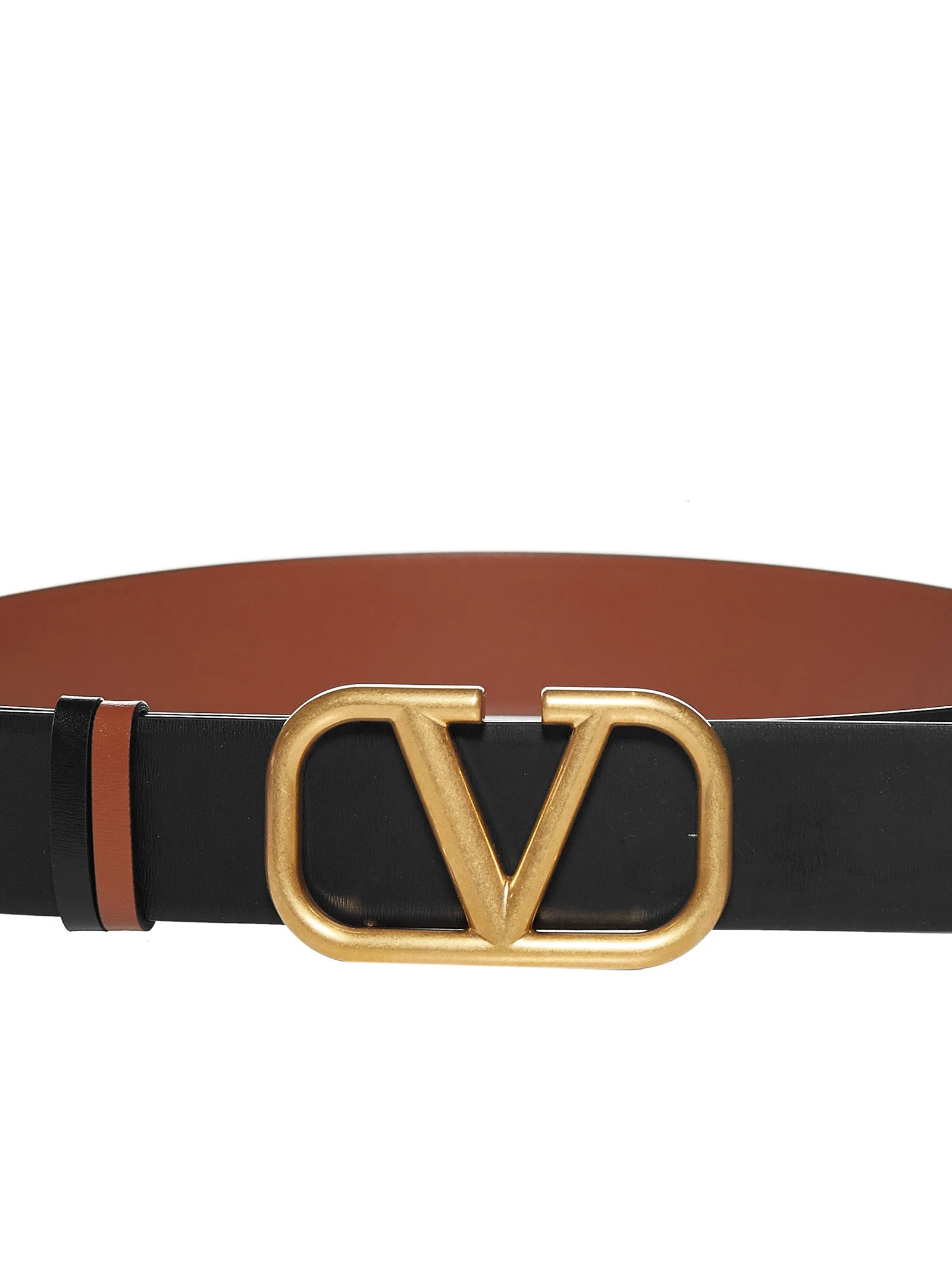 VLogo Plaque Buckle Reversible Belt