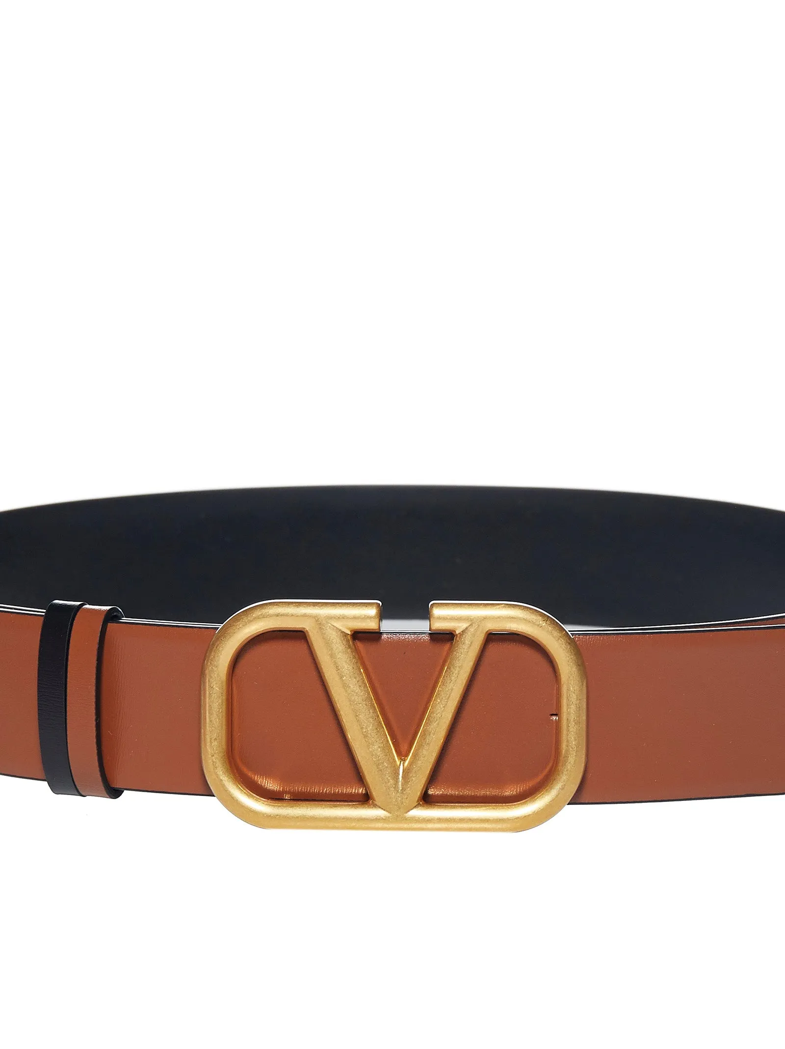 VLogo Plaque Buckle Reversible Belt