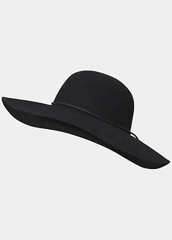 Brown Wide Brim Fedora