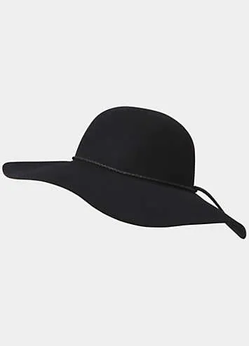 Brown Wide Brim Fedora