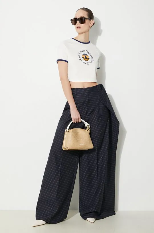 JW Anderson Wool Trousers Navy Blue Side Panel TR0334.PG1470.888