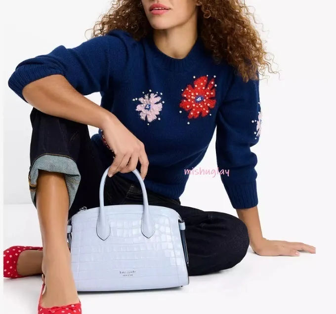 Elegant Wool Long Sleeves with Flower Patterns by kate spade new york