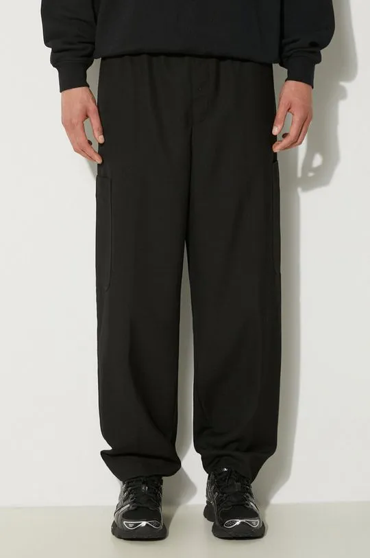 Kenzo Cargo Jogpant wool trousers black color