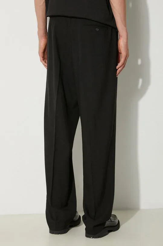 Kenzo Pleated Tailored Pant wool trousers black color