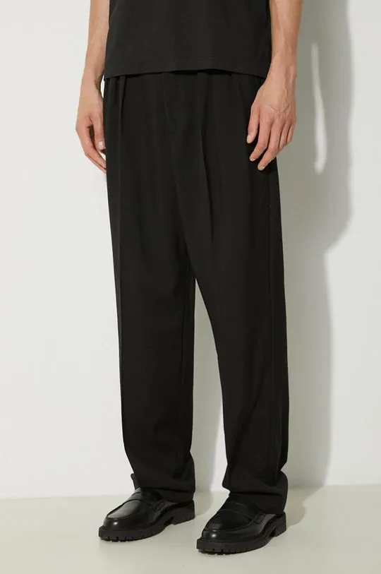 Kenzo Pleated Tailored Pant wool trousers black color