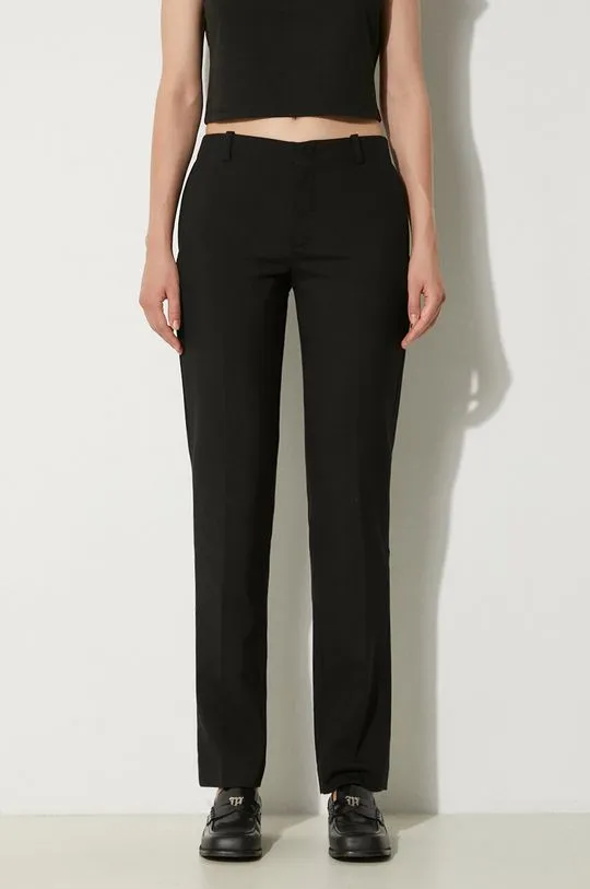 Kenzo Black Wool Trousers FE62PA0929GE.99