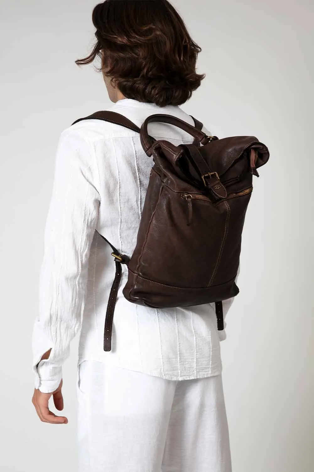 Leather Backpack by CHAMPS