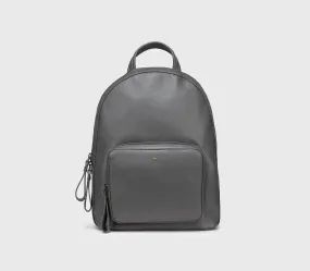 Leather Backpack Grey