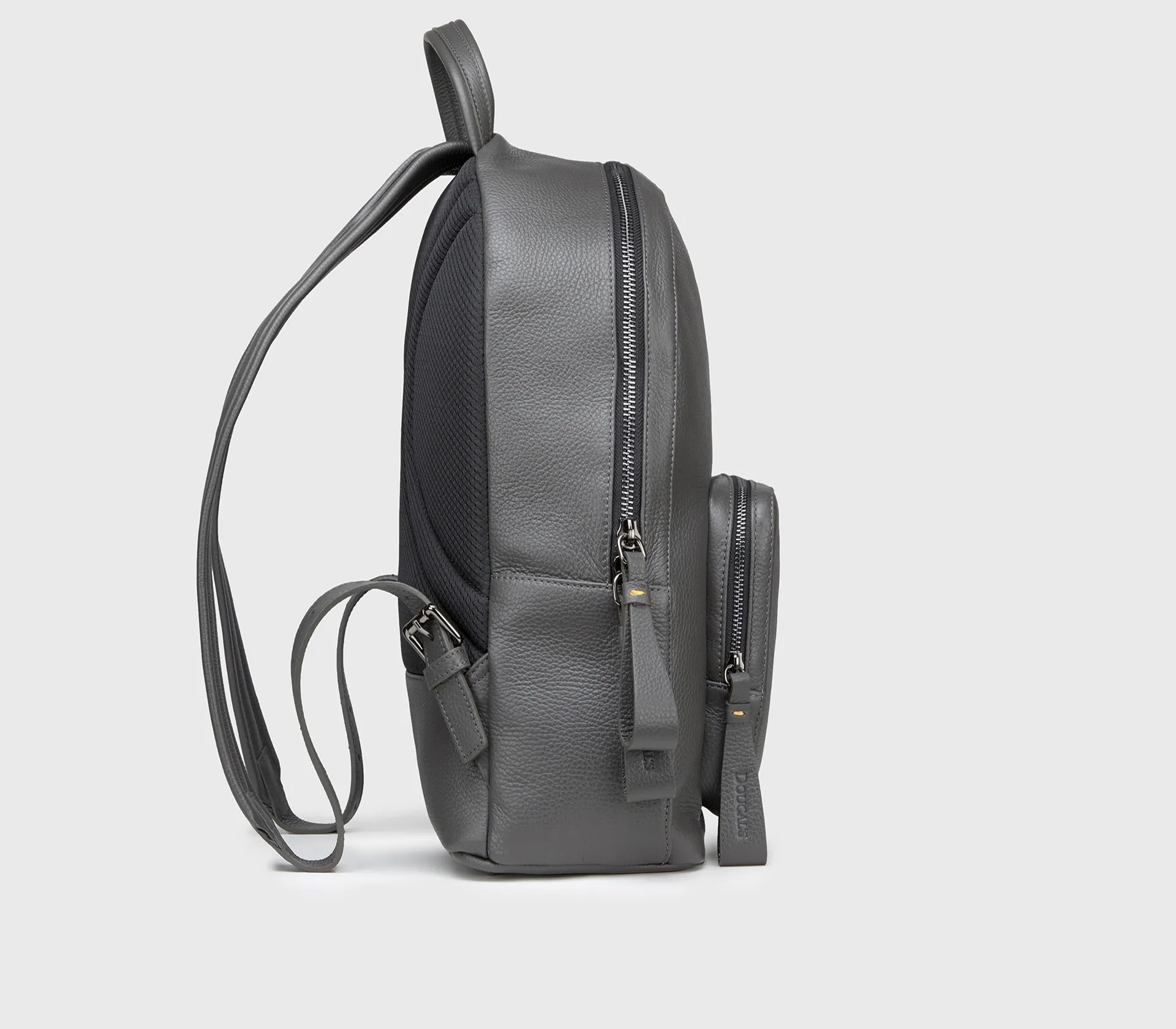 Leather Backpack Grey