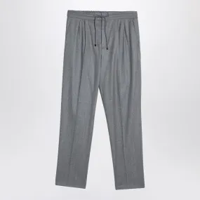 Light Grey Wool Trousers for Men