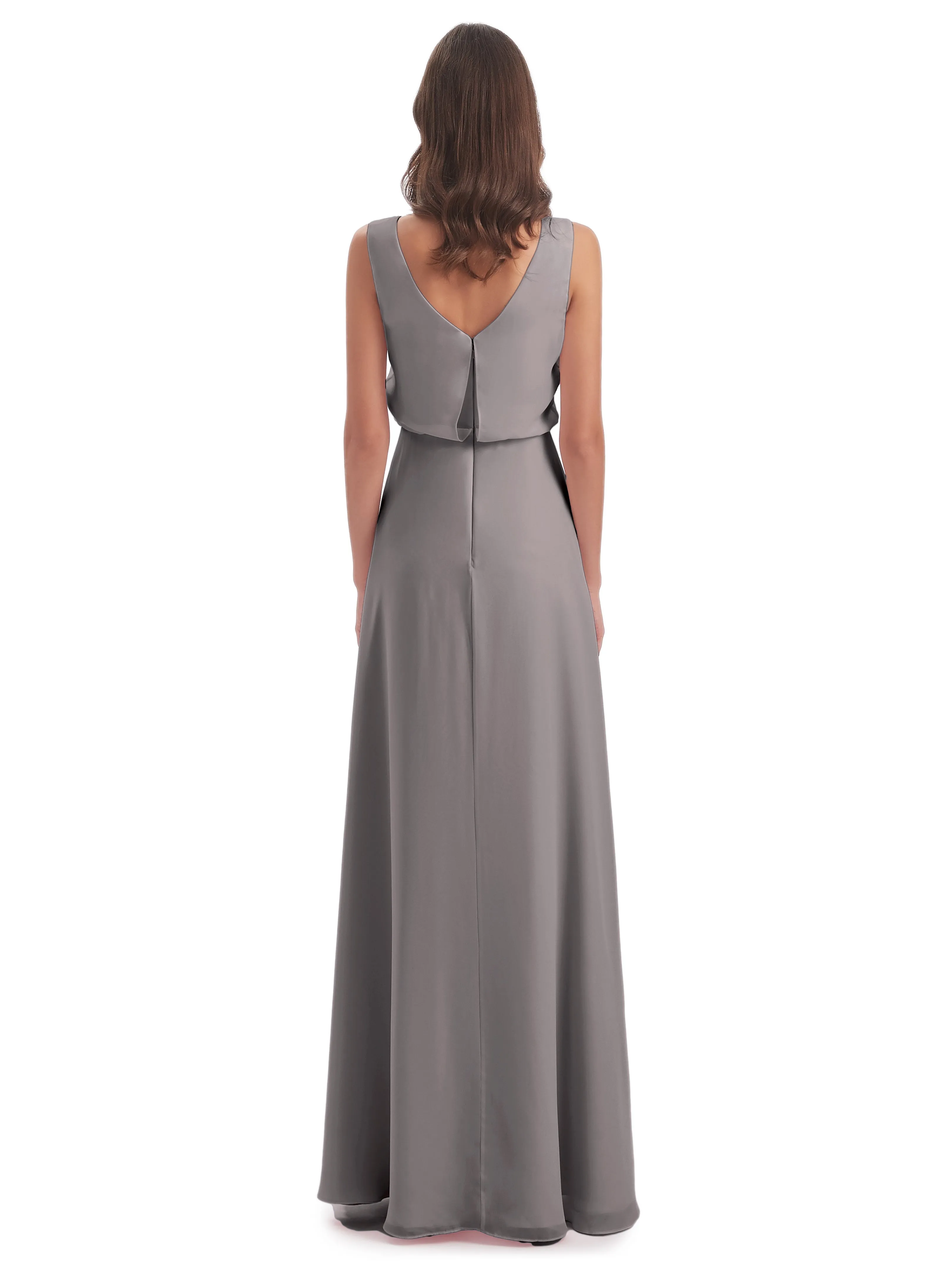 Cowl Neck Sheath/Column Bridesmaid Dresses