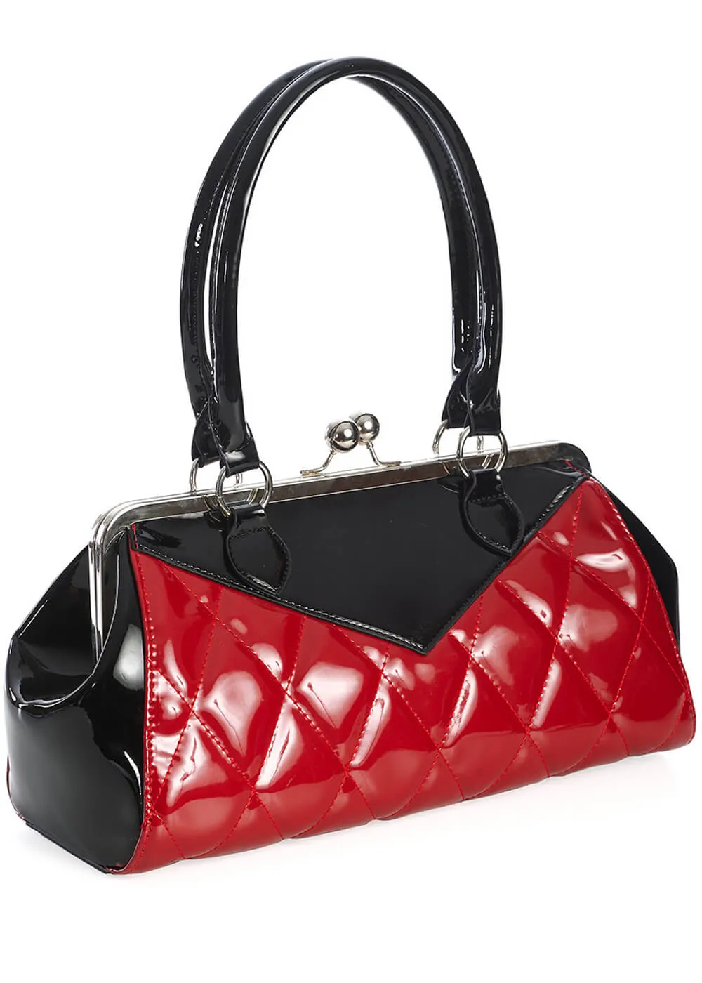 Red 50's Lilymae Diamond Bag by Banned