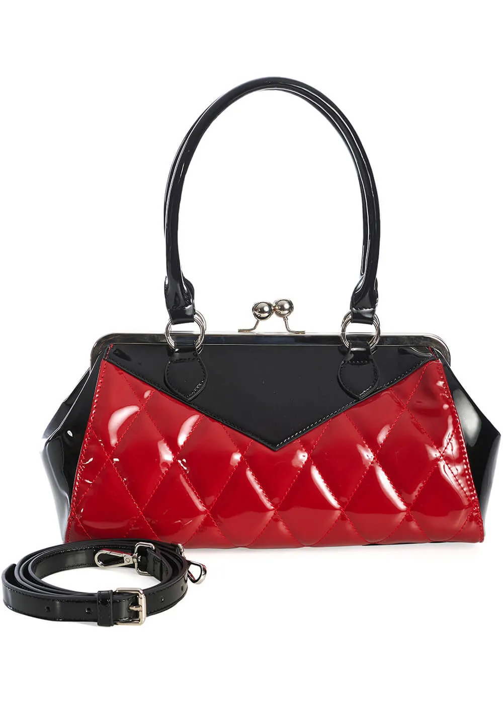 Red 50's Lilymae Diamond Bag by Banned