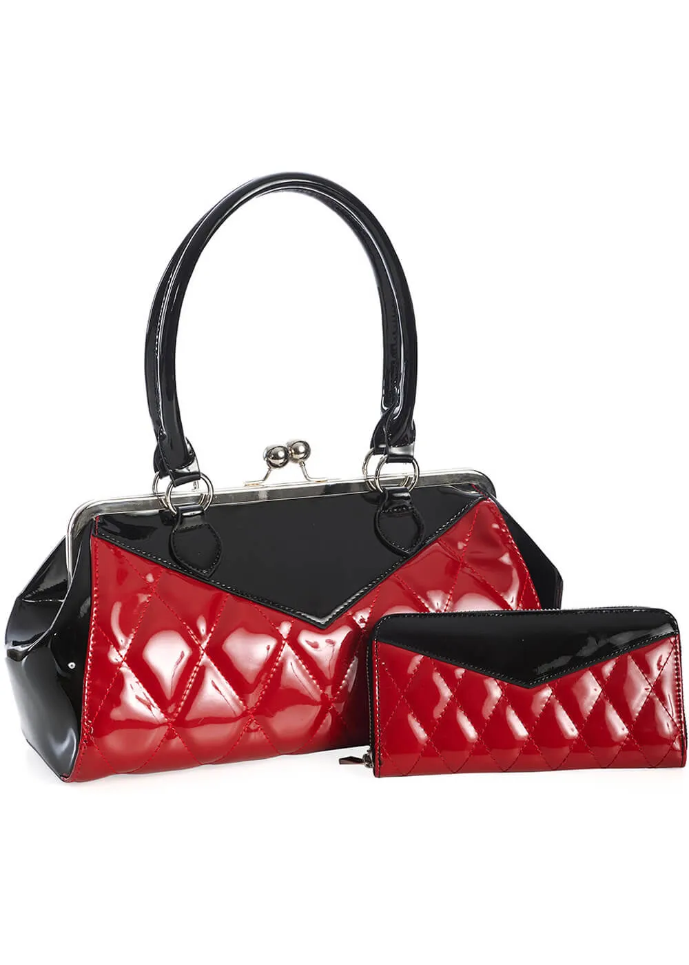 Red 50's Lilymae Diamond Bag by Banned