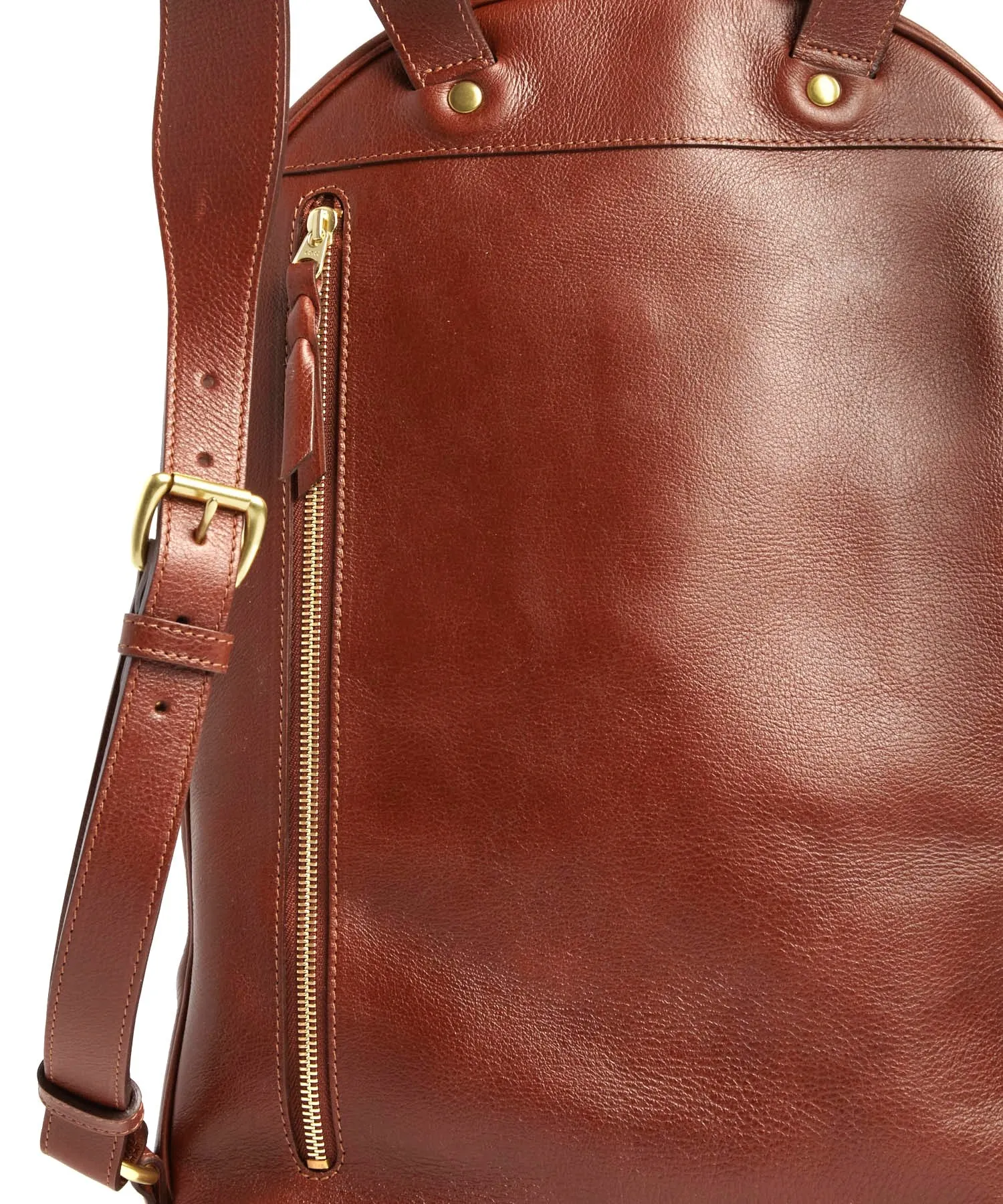 Chestnut Leather Lotuff Backpack