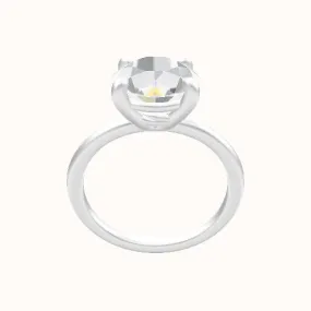 Solitaire Engagement Ring Low Set 4 Prong Head