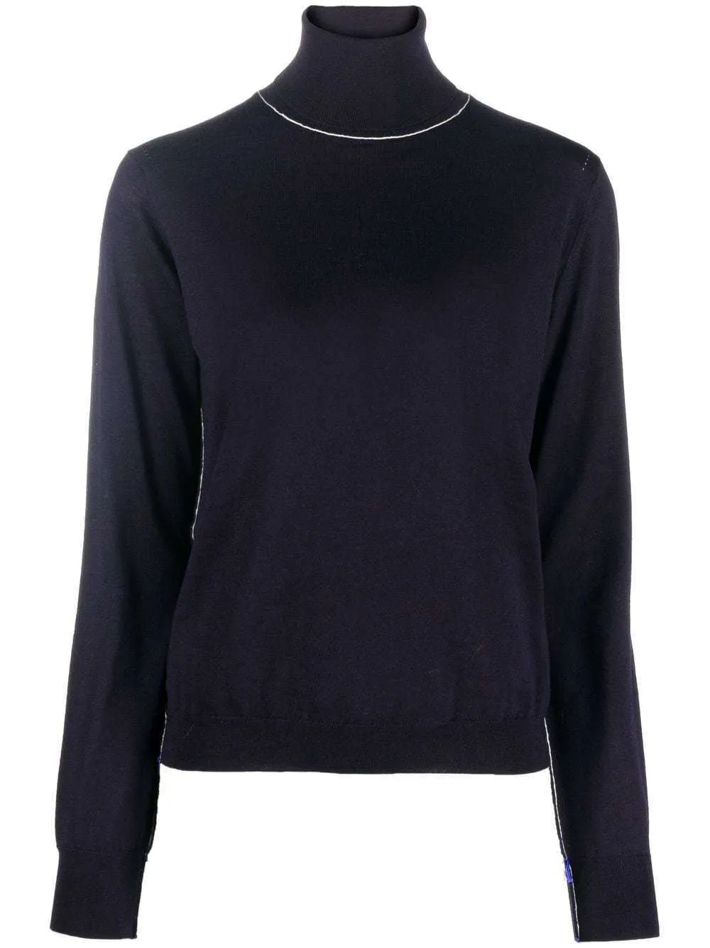 Wool Office Style Plain High-Neck Long Sleeves