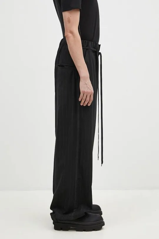 Maison MIHARA YASUHIRO Aged Wide black wool trousers