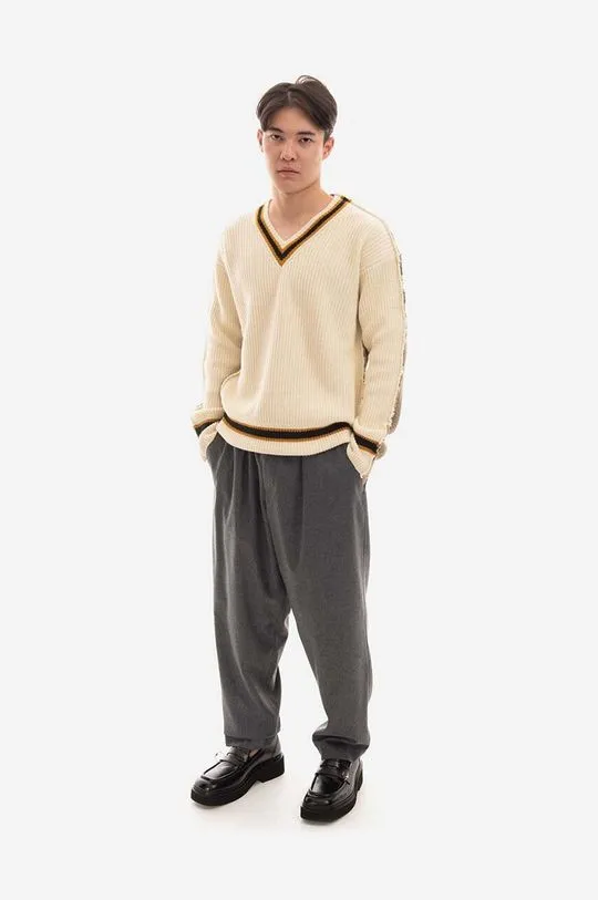 Gray Wool Trousers by Marni