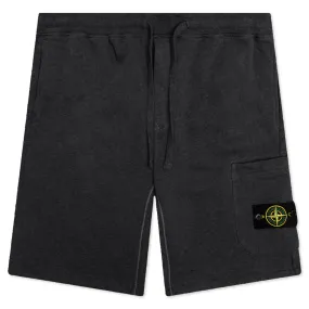 Melange Dark Grey Cargo Bermuda Shorts