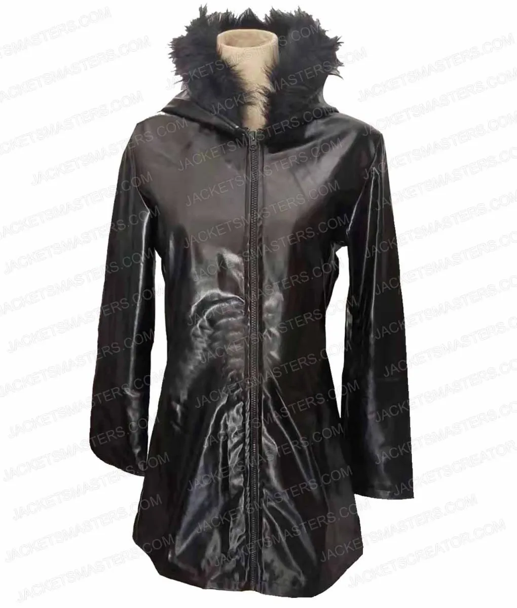 Mello Leather Fur Hooded Coat