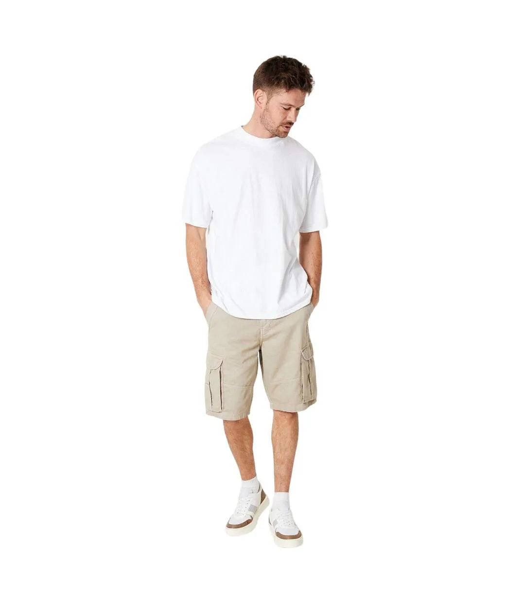 Mens Cargo Shorts Maine Taupe