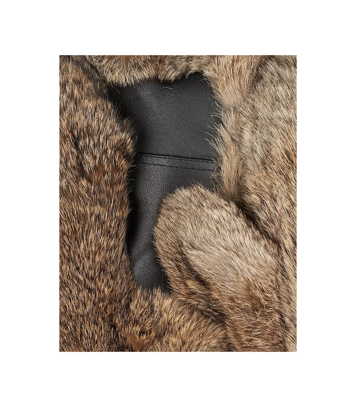 Mens Siberia Brown Rabbit Fur Mittens