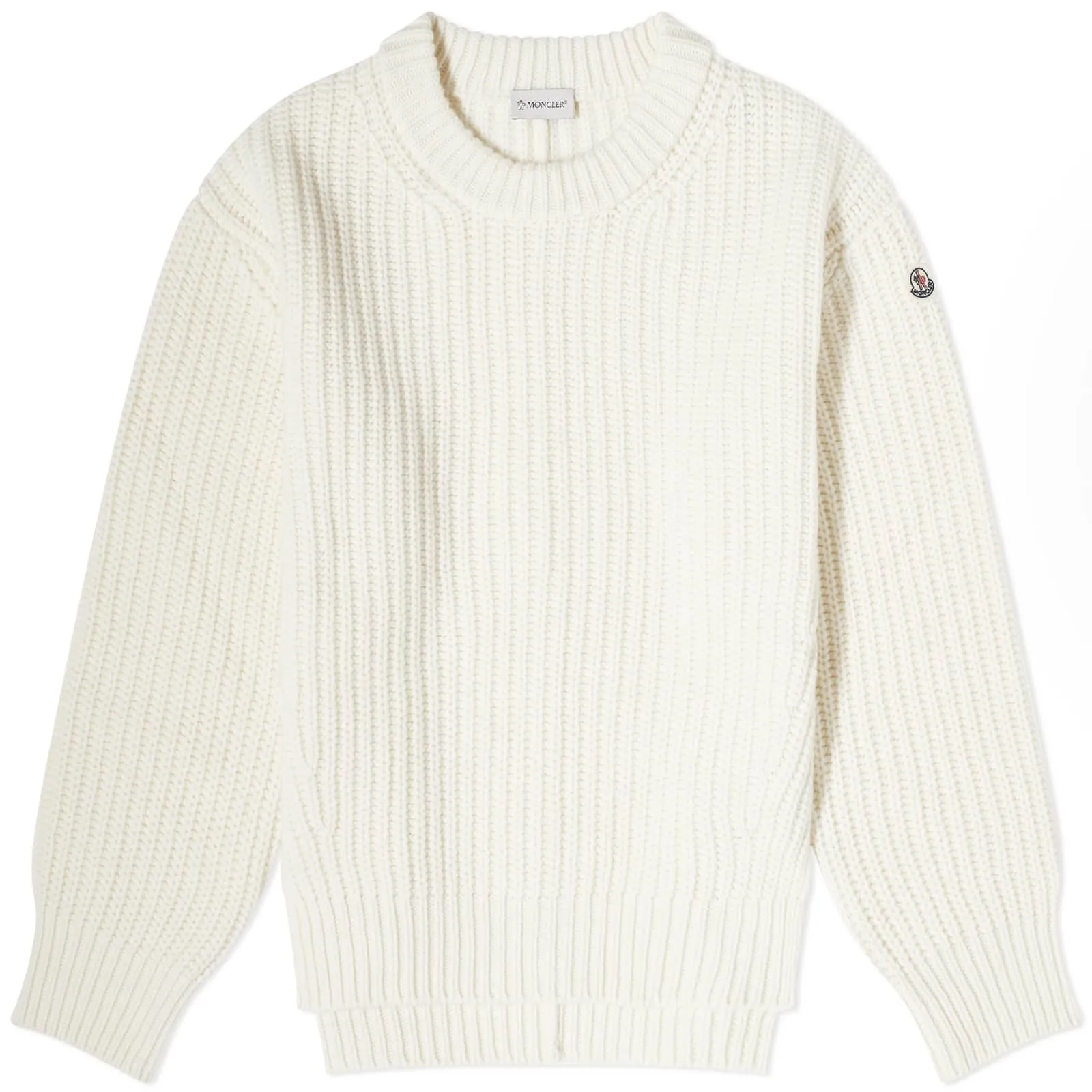 Crew Neck Wool Long Sleeves Logo V-neck & Crew neck by MONCLER