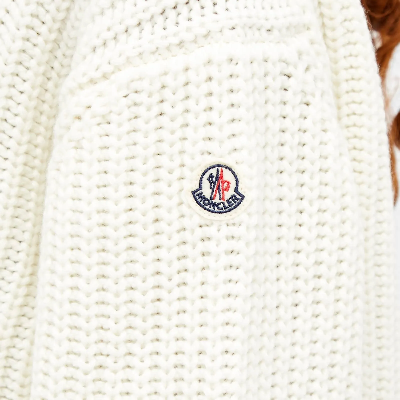 Crew Neck Wool Long Sleeves Logo V-neck & Crew neck by MONCLER