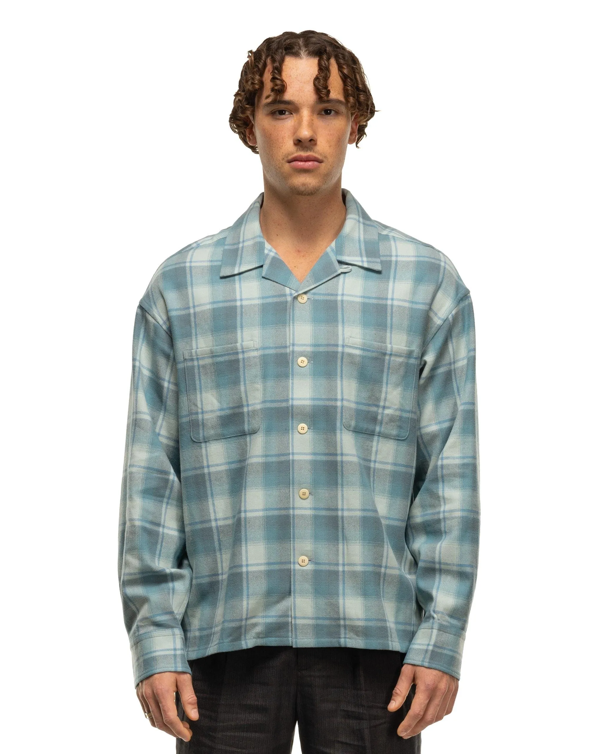 Oc Palmer Long Sleeve Blue Check Shirt