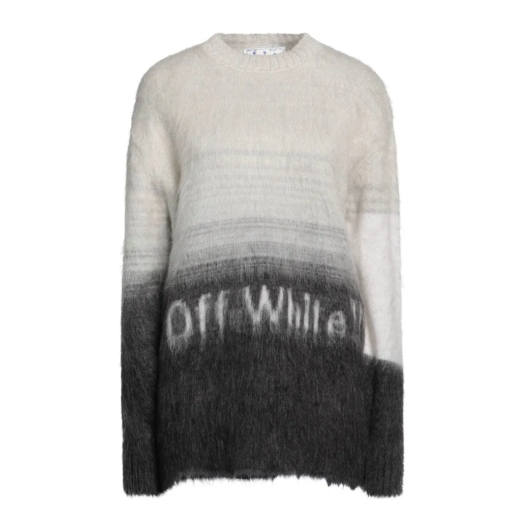 Logo Long Sleeves with Crew Neck in Wool Nylon by Off-White