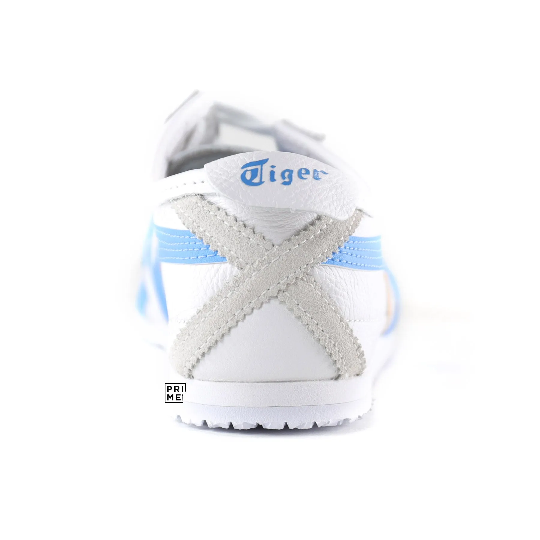 White and Blue Retro Sneakers