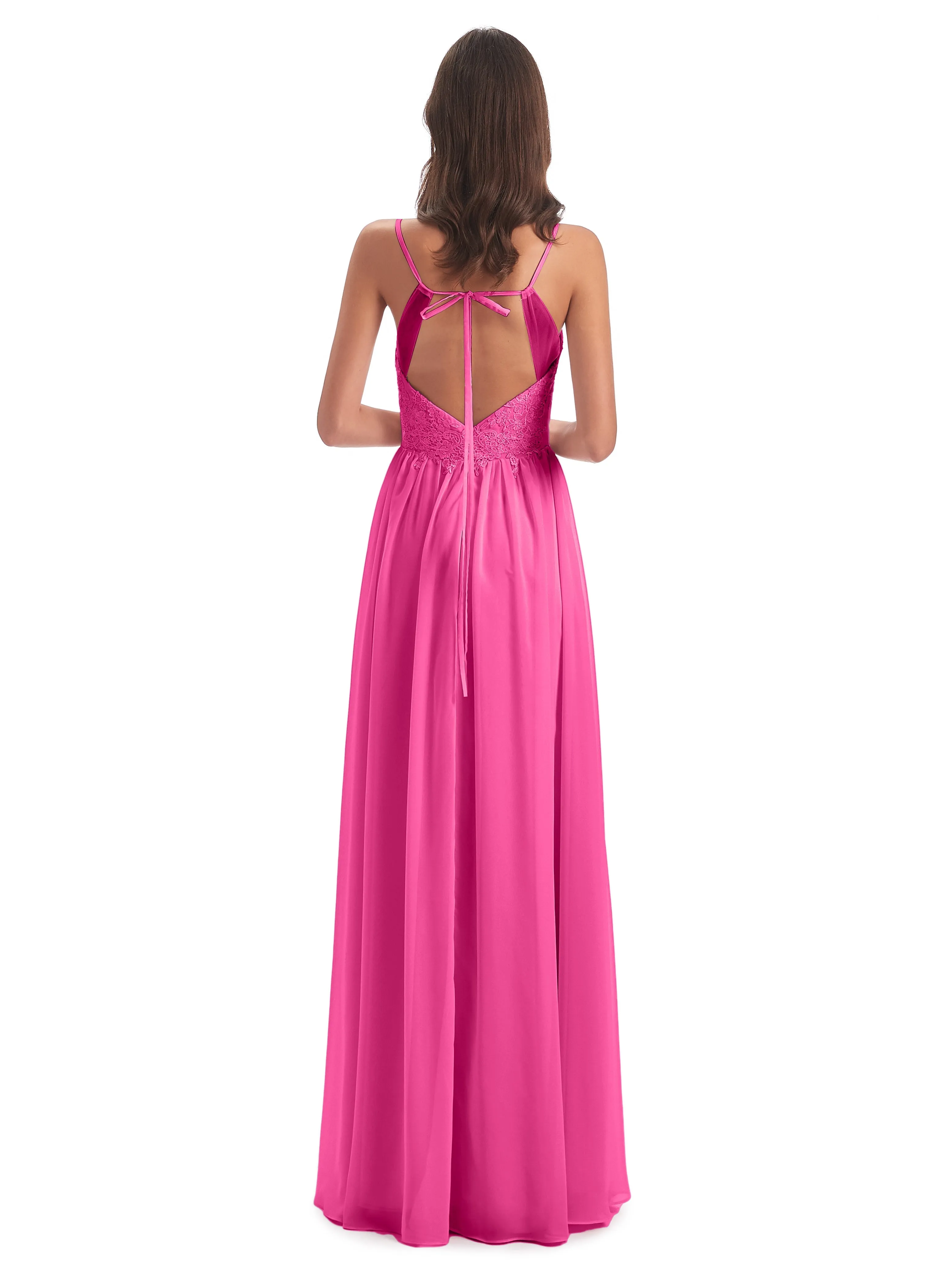 Nancy Open Back Spaghetti Strap Bridesmaid Dress