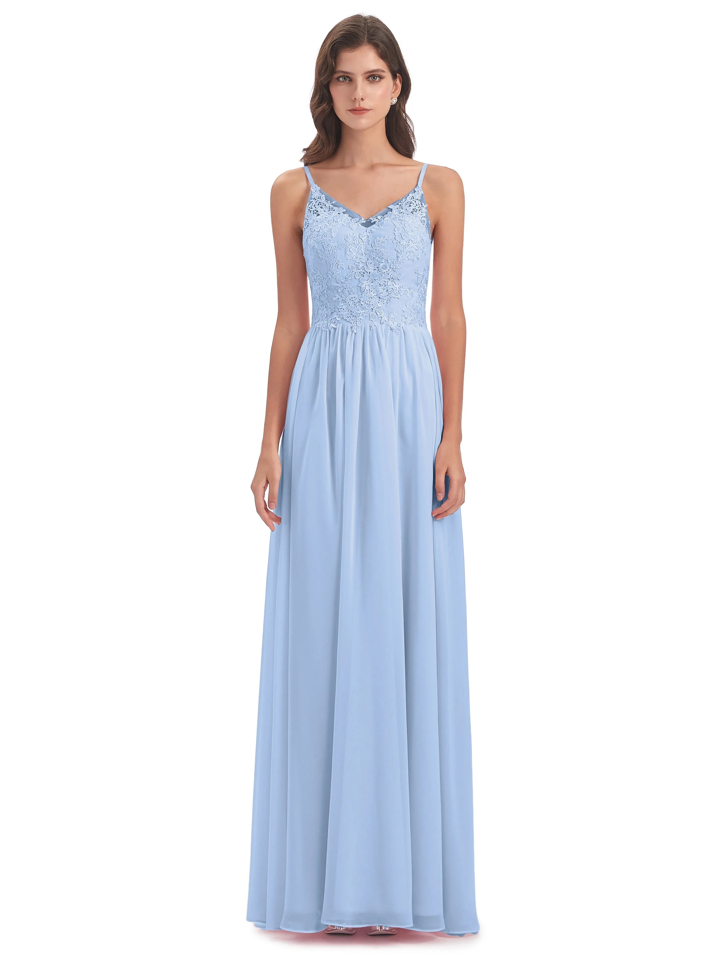 Nancy Open Back Spaghetti Strap Bridesmaid Dress