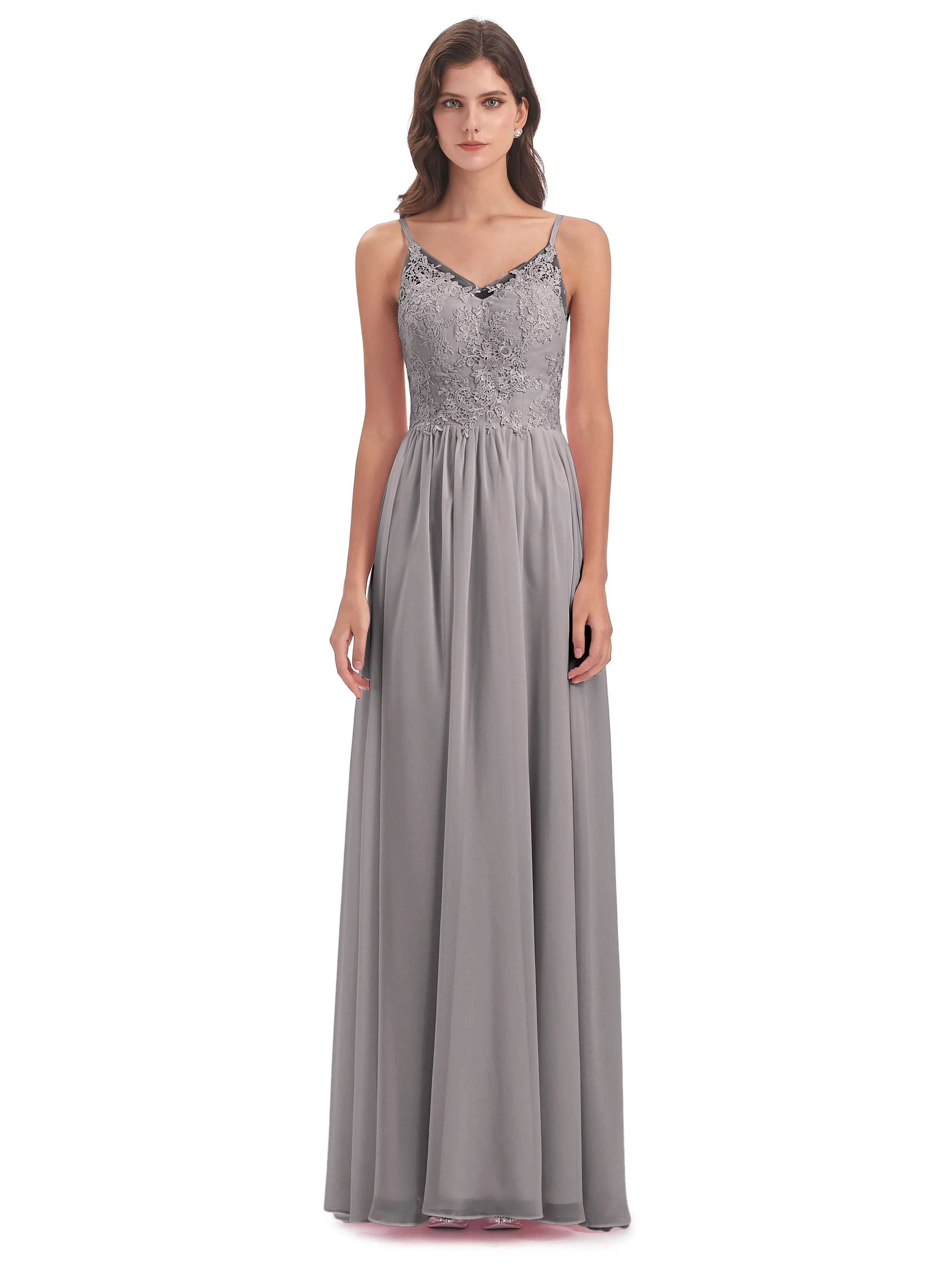 Nancy Open Back Spaghetti Strap Bridesmaid Dress