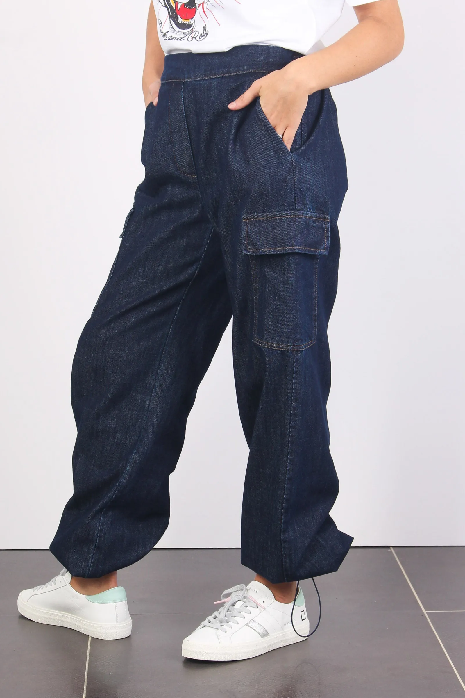 Cargo Chambry Denim Pants