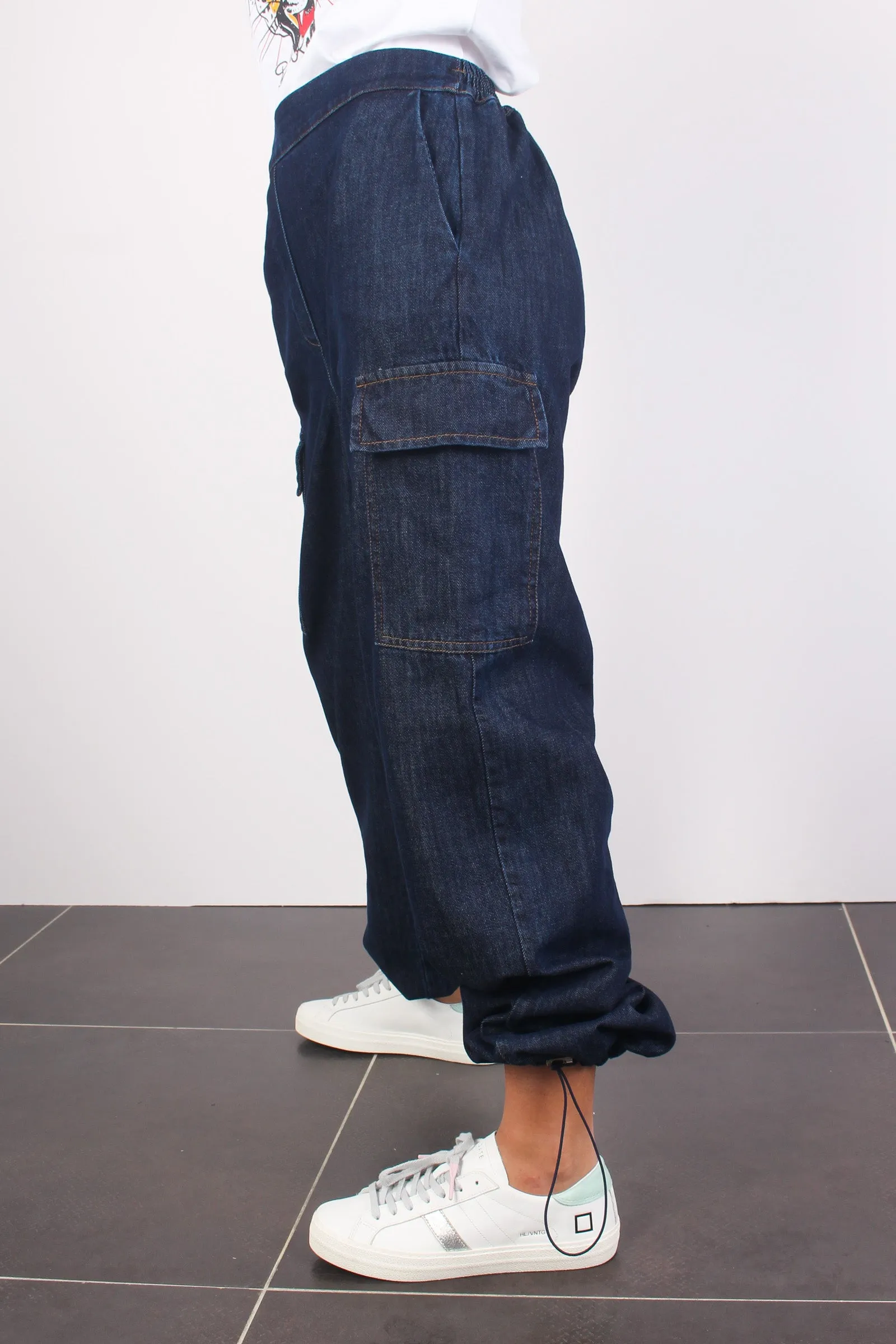 Cargo Chambry Denim Pants