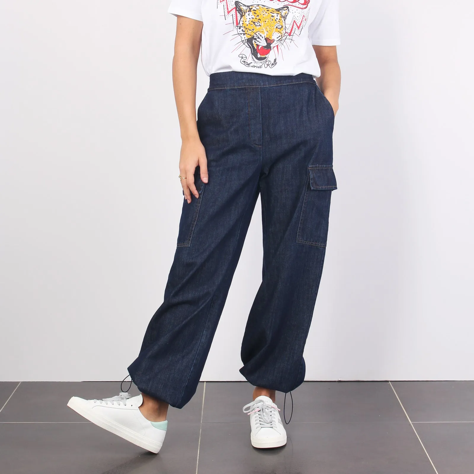 Cargo Chambry Denim Pants