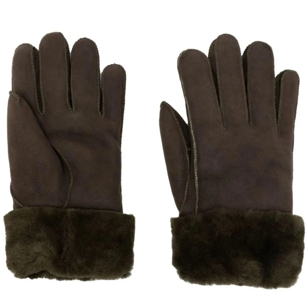 Brown Parajumpers Mens Shearling Gloves Gloves