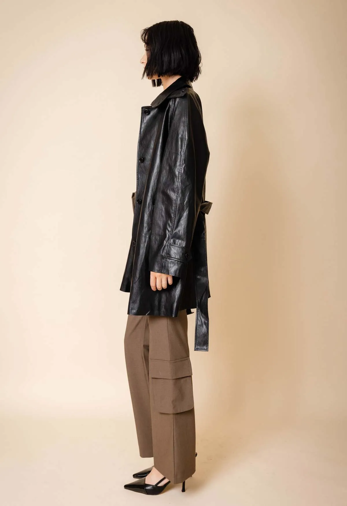 Plant-Based Leather Trench