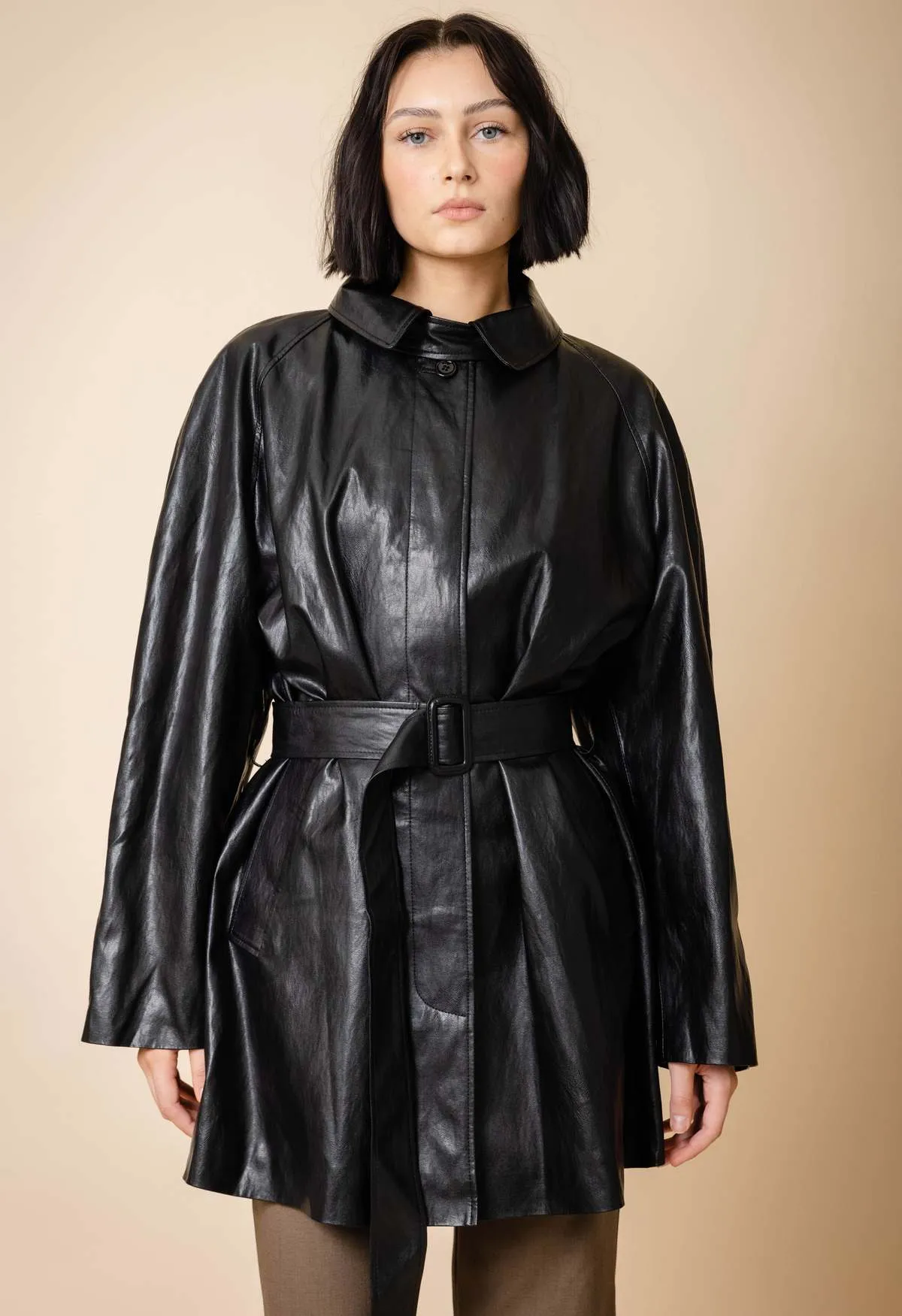 Plant-Based Leather Trench