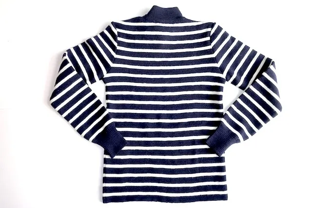 Stripes Heart Casual Style Wool Long Sleeves High-Neck Logo