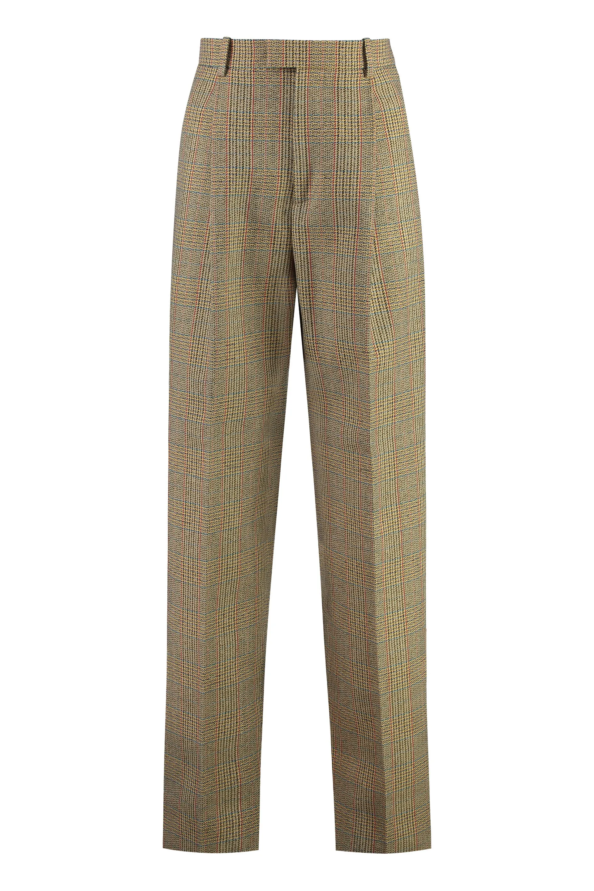 Elegant Prince of Wales Checked Wool Pants