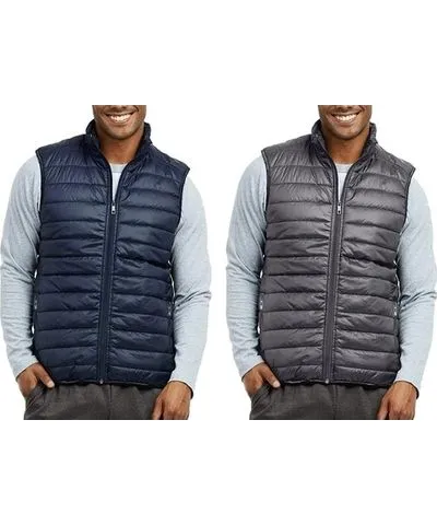 Mens Packable Puffer Vest by P.T. (2-Pack)