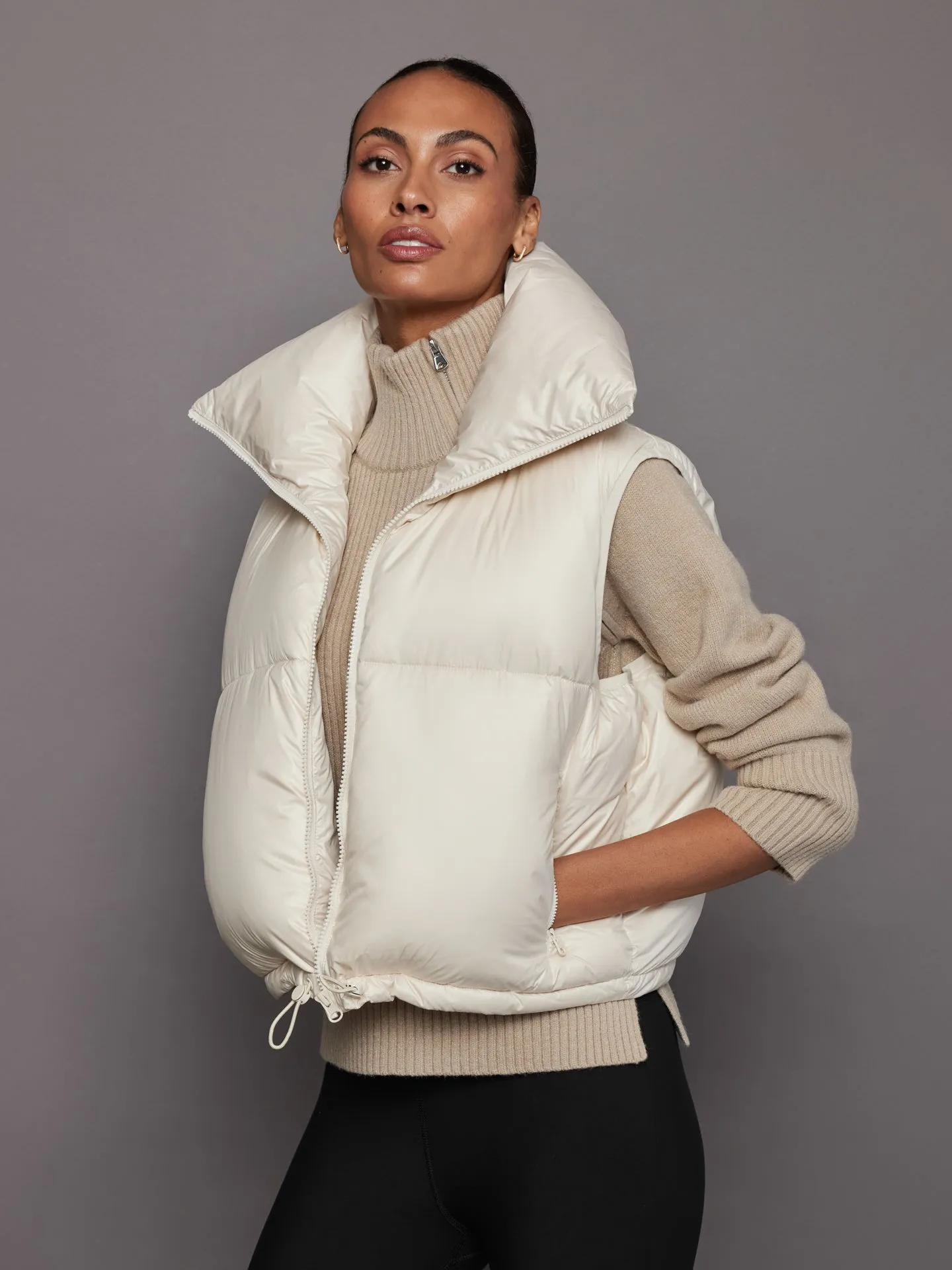 Puffer Vest Nylon White