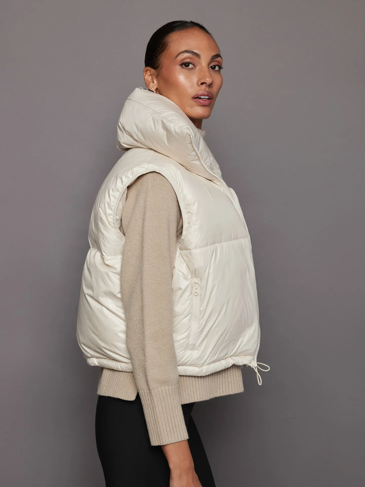 Puffer Vest Nylon White